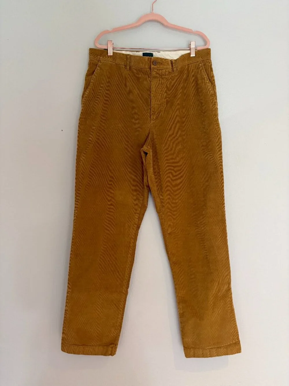 J.Crew | Mustard/Golden Brown Corduroy Broken-In Straight Cotton Pants 35x32 NWT